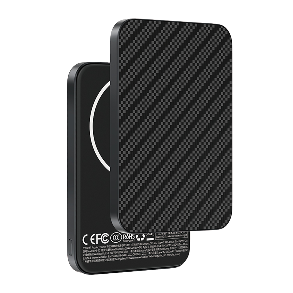 Keephone PB50 Brendy Kevlar 5.000 mAh 20W Type-C ve 15W Kablosuz Şarj Destekli Magsafe Powerbank